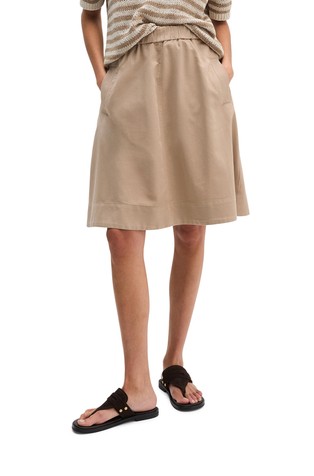 Flared skirt in organic cotton-blend