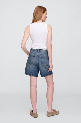 GAP Denim shorts with drawstring Dark Wash 4