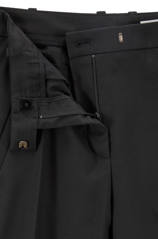 HUGO BOSS Cropped slim-fit trousers with zipped hems Black 4