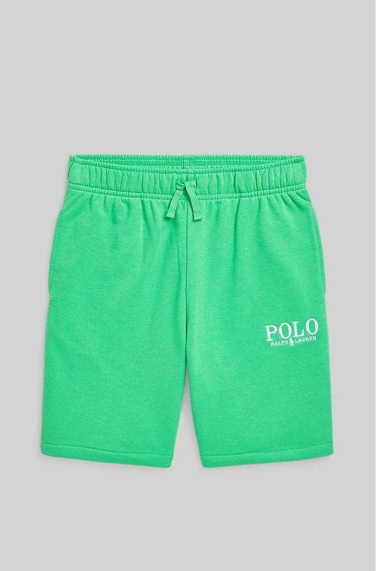 RALPH LAUREN Logo kratke hlače s frotirano notranjostjo Zelena - Plato Green 