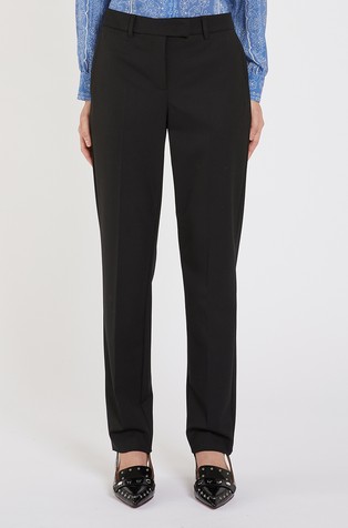 Stretch fabric trousers in blend with wool