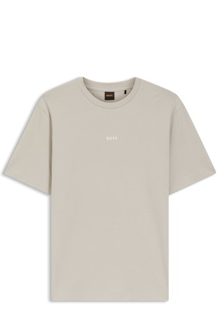 Relaxed-fit t-shirt in stretch cotton with logo print