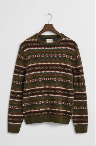 Pleten pulover s Fair Isle vzorcem