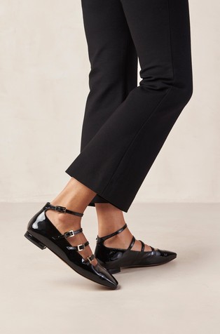 ALOHAS Luke Onix Patent Leather Ballet Flats Black 4