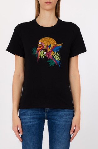 Majica s potiskom in okrasnimi kamenčki