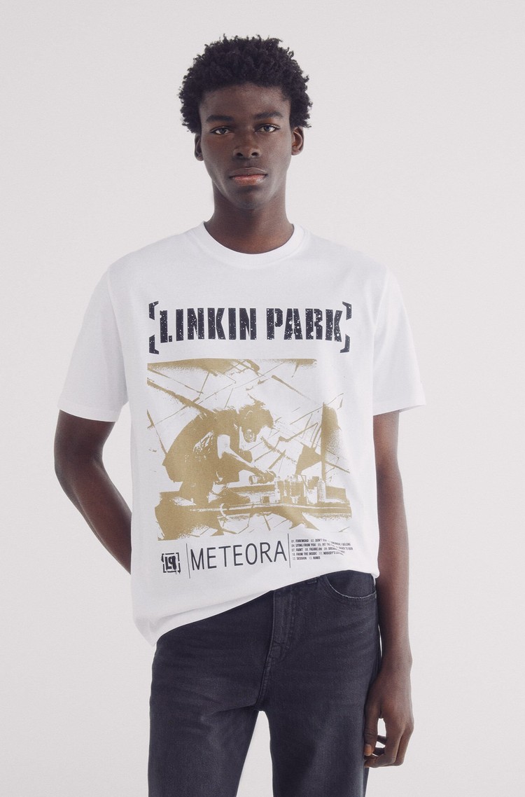 SPRINGFIELD Linkin Park majica s kratkimi rokavi Bela - White 