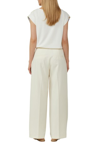 S.OLIVER Stretch cotton blouse top with a front print White 2