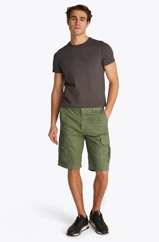 TOMMY HILFIGER Bombažne cargo kratke hlače Zelena - Green 3
