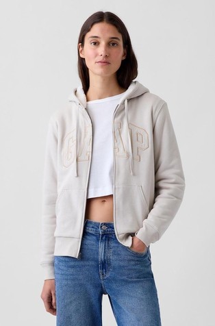 Relaxed Gap Logo Sherpa-Lined Zip Hoodie