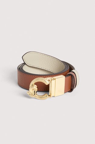 C-Me Reversible Leather Belt