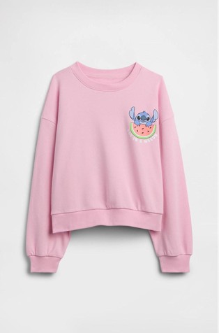 GapKids × Disney Lilo and Stitch Oversized Wedge Crewneck Sweatshirt