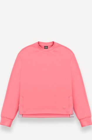 Modal-blend sweatshirt with side slits
