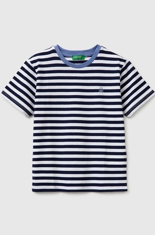 Črtasta majica s kratkimi rokavi