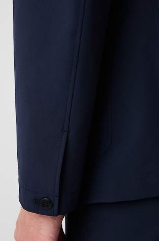 ALPHATAURI Single-breasted jacket in performance-stretch jersey Navy 5