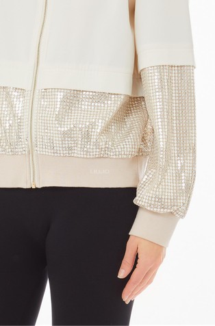 LIU JO Jacket with sequins Milk 3