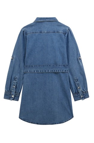GUESS Belted denim shirt dress Blue 2