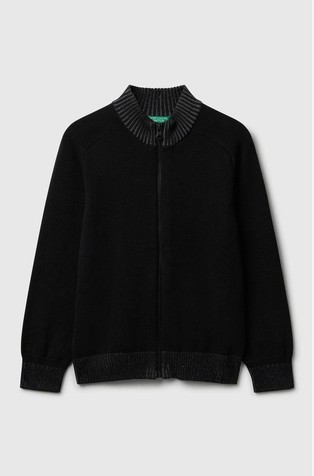 Cotton sweater with zip