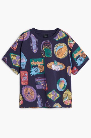DESIGUAL Short-sleeve printed T-shirt Multi 5