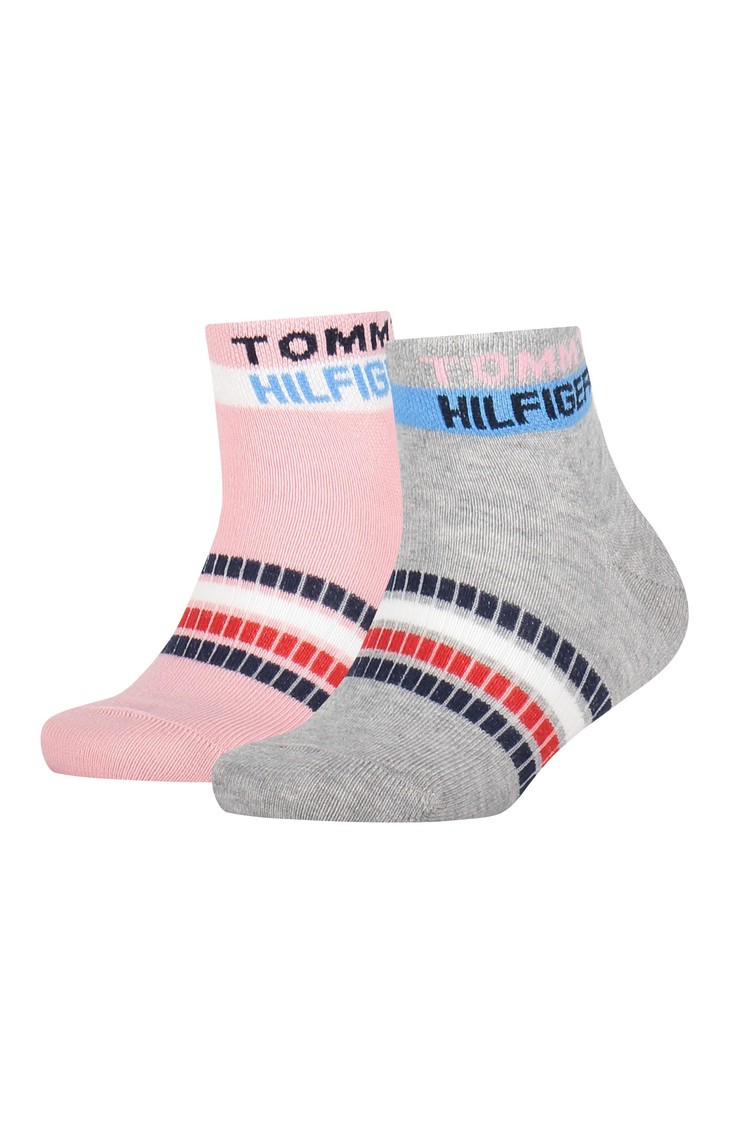 TOMMY HILFIGER Paket 2 parov logo nizkih nogavic Večbarvna - Multi 