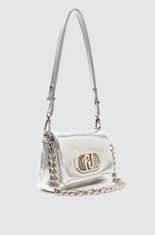 LIU JO Foil-effect LaPuffy bag Silver 2