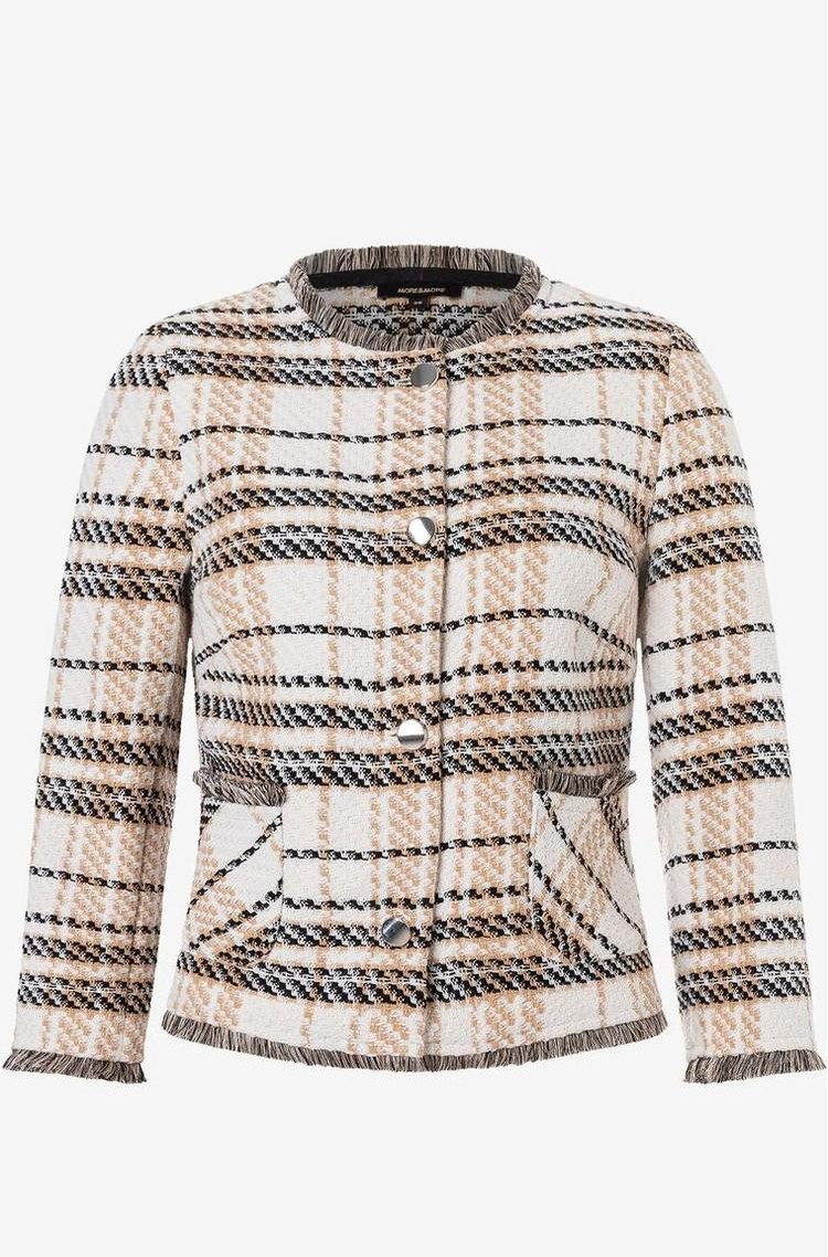 MORE &amp; MORE Bouclé jacket with checked pattern Multi 