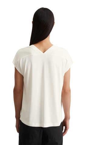 MARC O'POLO Relaxed fit majica iz Lenzing™ Ecovero™ jerseya Bela - White 2