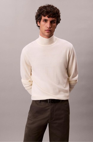 Wool Mock Neck Jumper