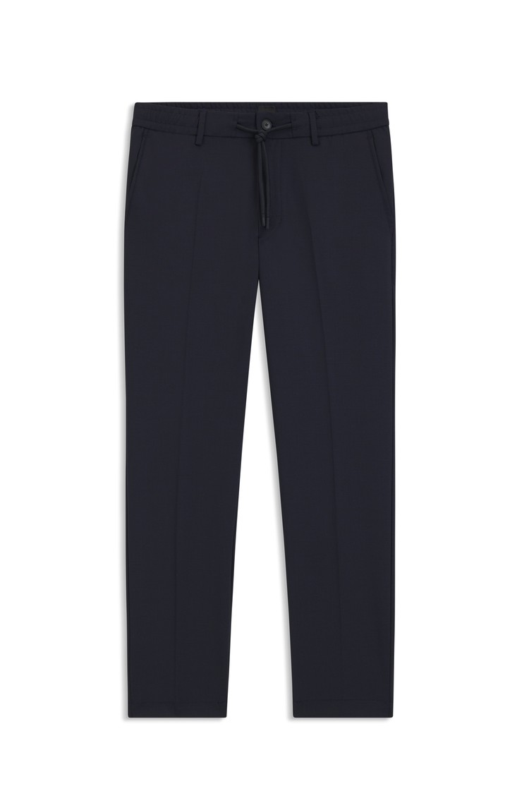 HUGO BOSS Modern-fit trousers in a wool blend Dark Blue 