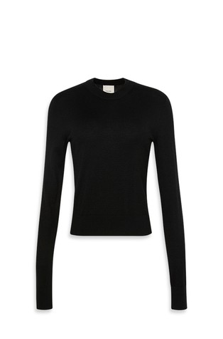 Merino Wool Blend Crew Neck Jumper