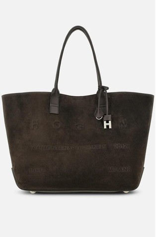 Address Suede Shopping Bag