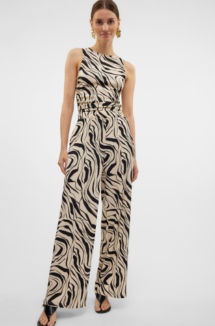 VERO MODA VMPOET High waist trousers with pattern Birch 4
