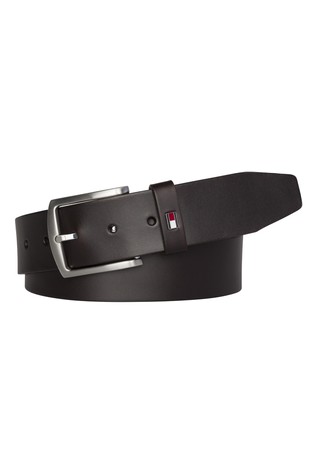 Denton Flag Logo Leather Belt