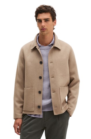 Wool-blend overshirt