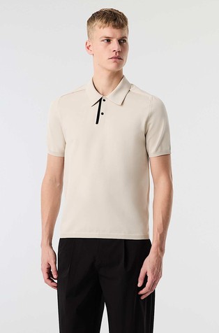Short-sleeved Knit Polo Shirt