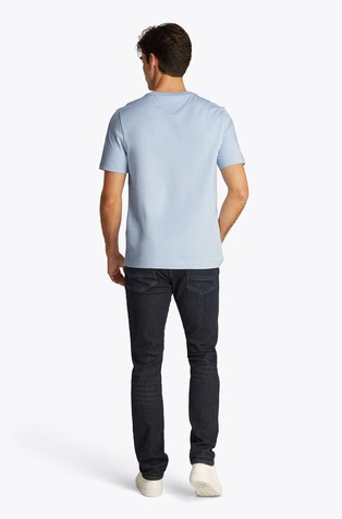 TOMMY HILFIGER Majica s kratkimi rokavi in kontrastnim TH monogramom Modra - Light Blue 2