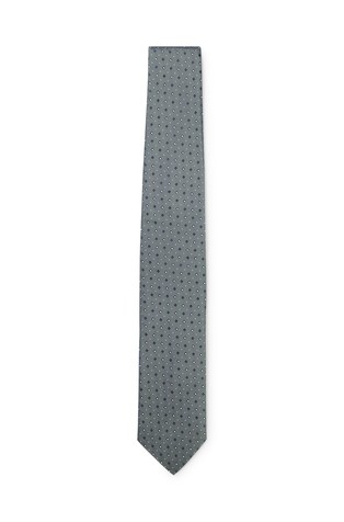 Silk-blend tie with jacquard pattern