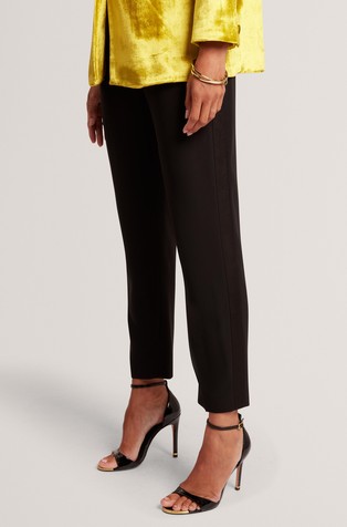 Satin Detail Slim Fit Trousers