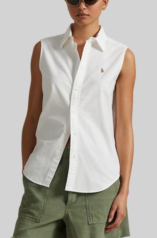 Classic fit Oxford srajca brez rokavov