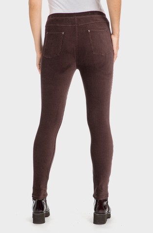PUNT ROMA Elastic corduroy trousers Brown 2