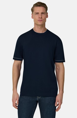 Cotton Crêpe Knit T-Shirt