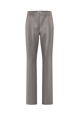 Satenaste hlače iz mešanice viskoze in lana