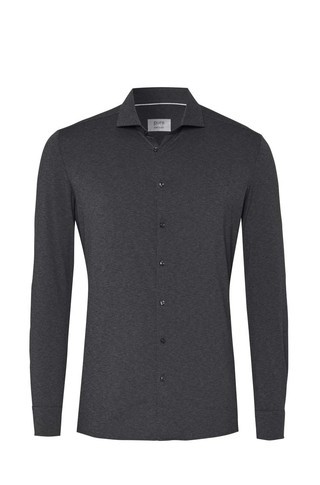 Functional fit shirt with long sleeves and melange pattern