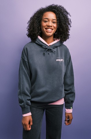 HI&BYE fleece hooded sweatshirt