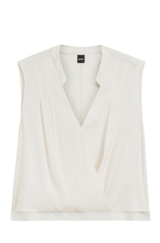 Regular fit bluza iz raztegljive svile