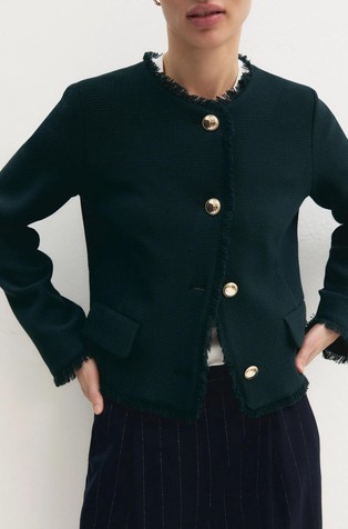 Stretch basketweave jacket