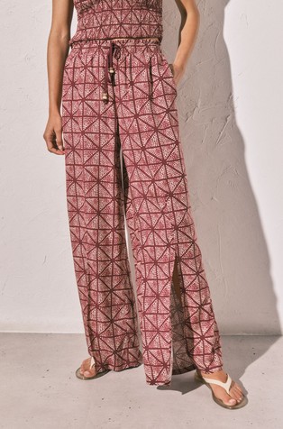 Vzorčaste viskozne hlače