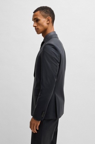 HUGO BOSS Slim-fit suit in a micro-patterned wool blend Black 3