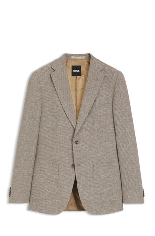Slim fit suknjič iz volnene mešanice