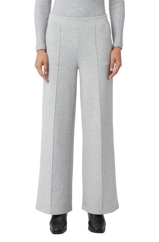 Hlače z elastičnim pasom in širokimi hlačnicami