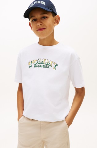 Logo majica s kratkimi rokavi iz bombažnega jerseya